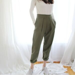 Mien Gray Tapered High Rise Studio Pants Size L